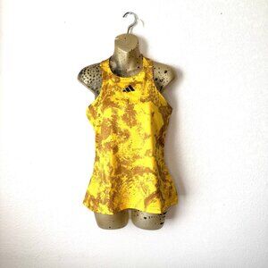 Adidas Yellow Racerback Performance Tank Top | Size M